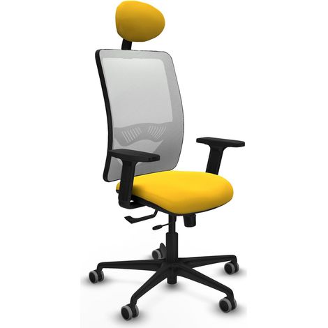 Silla de oficina piqueras y crespo Zulema cuero sintético amarillo (1/2)