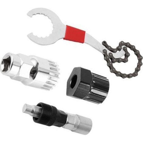 Outil de Réparation de Manivelle de Vélo, Kit d'outils de Réparation de Manivelle de Vélo 4 Pièces en Acier au Carbone pour l'entretien (4 pièces) (1/5)