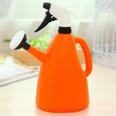 Arrosoir multicolore de grande capacité avec buse sans obstruction 2 en 1 pour jardin, balcon, bureau, plantes, intérieur et extérieur (orange)\nCouleur: Orange (1/2)
