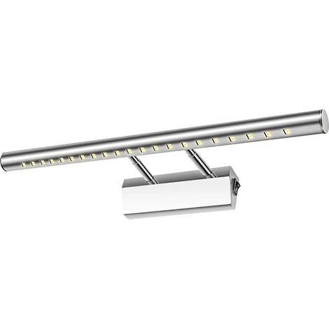 Beijiyi – 5-W-LED-Badezimmerwandleuchte, IP44 wasserdicht – 6000 K kaltweißes Licht – 180° verstellbar mit Edelstahlschalter – 40 cm