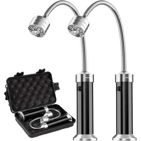 Lampe pour Barbecue Lot de 2 Lumières LED de Gril BBQ avec Base magnétique Rotation à 360 Degrés Flexible Réglable pour Bar (1/4)