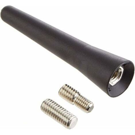 AUTOPARTS Antenne de voiture universelle courte de 65 mm - Style fibre de carbone modifiée - Noir (1/4)