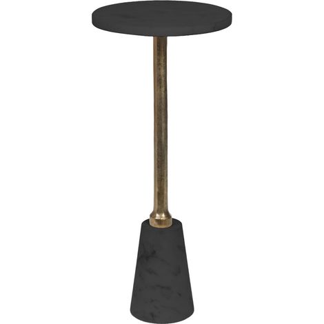 Amadeus - Bout de canapé Clyde marbre noir pied conique