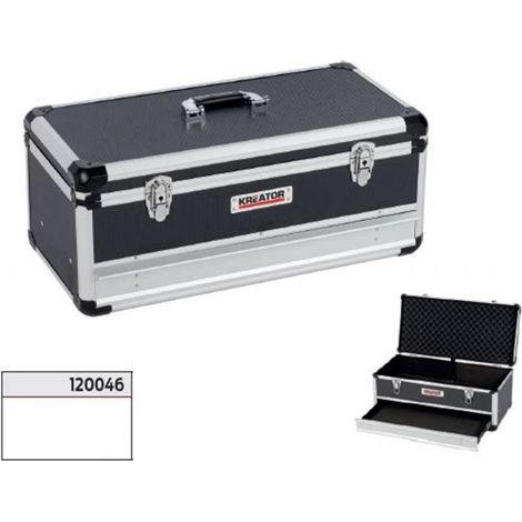 Cassetta attrezzi kreator krt640603b alluminio 62x30 cm richiudibile