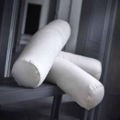 Oreiller Traversin microfibre 160 cm en polyester gonflant et confortable coloris polochon Blanc (1/3)