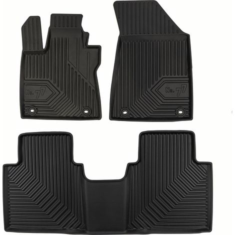 Tapis de Sol de Voiture No.77 pour MG HS II 2024-2025 TPE Antidérapant Noir 3Pcs (1/5)
