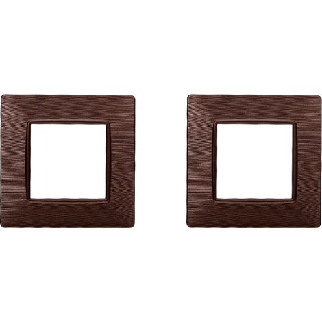 gloca Placche Plastica Satinata Compatibili Plana (2 Pezzi Bronzo, 2 Posti) (1/4)