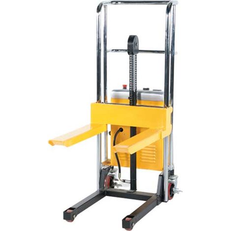 Impilatore semi-elettrico 400 kg - piano rimovibile 650x550 mm - Sollevamento massimo 1200 mm - Uso del forchettone - manutenzione efficiente - 1841044211