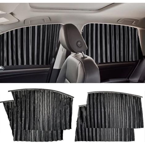 Pare-soleil latéraux de voiture (lot de 4), rideaux magnétiques pour bloquer les UV et préserver l'intimité, noirs (1/5)