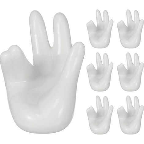 7 teiliges Set Luftpflanzenhalter Keramik Mini Handständer
