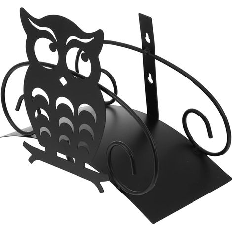 Support De Tuyau Arrosage Forme De Hibou Étagère Pour Jardin Noir Fer Massif Résistant Aux Intempéries (1/5)