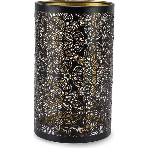 abat jour lampadaire en métal,abat jour lampe,Moderne en Fer Forgé Abat Jour,Motif Cylindrique De Sculpture Sculpté Creux Fer Ombre Abat Jours Suspendu pour Lampe de Table et lampadaire, E27, E26