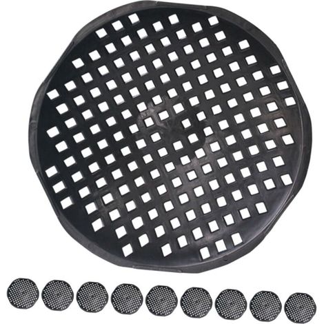 10 Pieces Bonsai Pot Drainage Mats, Flower Pot Drainage Mats, Plastic Base Mats for Plants (1/5)