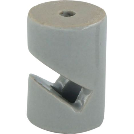 Kabelhalter aus zylindrischer Porzellan-Keramik, V-Form, schwarz, 5 Stück, ø20 x 30 mm
