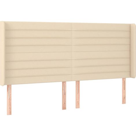 Maison Exclusive - Testiera ad Orecchio Crema 163x16x118/128 cm in Tessuto