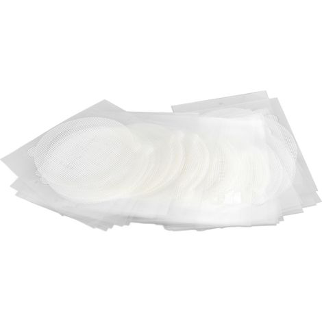 50 Stück Einweg-Duschablaufabdeckungen aus Fiberglas, runde Haarfänger, 110 mm Durchmesser, verhindern Verstopfungen. (1/5)