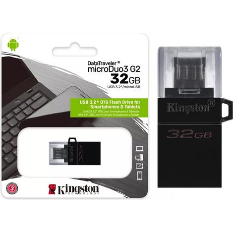 Trade Shop - Pendrive Kingston DataTraveler Microduo3 G2 32GB DTDUO3G2 / 32 GB MicroUSB USB-A OTG - (1/5)