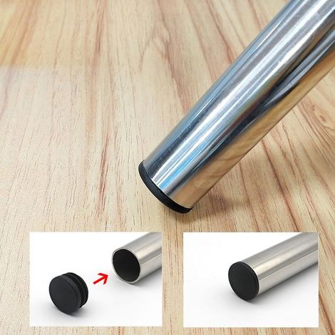 Embout de Chaise 25mm 50 Pièces Bouchon pour Tube Rond Embout pour Tube Embout Tube Rond Bouchons de Tubes Rond Embout Entrant Rond Bouchon pour Pied de Chaisse Capuchon pour Poteau (1/4)