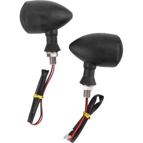2Pcs Clignotants Moto LED 12V, Blinkers avec Connecteur Universel, Feux Clignotants pour Motos et Scooters