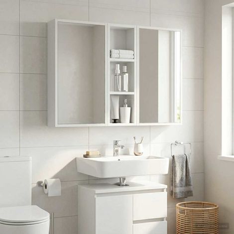 Armario de pared para baño con estante 20 x 10 x 60,5 cm
