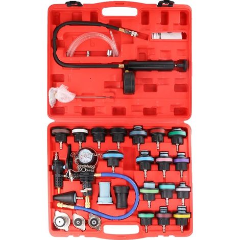 Testeur de pression de liquide de refroidissement, remplissage sous vide, détection de fuites, 28pcs (1/2)