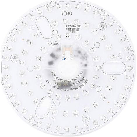 22 cm LED-Panel (36 W) für Deckenventilatoren, runde magnetische Ersatzleuchte, 3 Farbtemperaturen (3000 K/4200 K/6500 K), Dimmer inklusive, Motornachrüstungskompatibel (1/5)