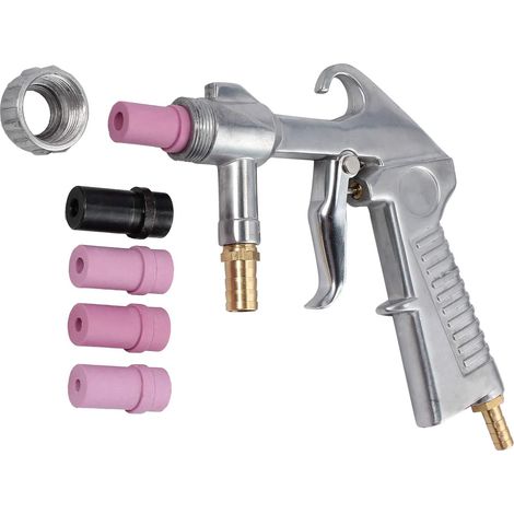 Kit de pistolet à sabler avec 4 buses en céramique pour compresseur d'air pour sableur Kit de sableur Outil de sableur pour projets et de bricolage (1/5)