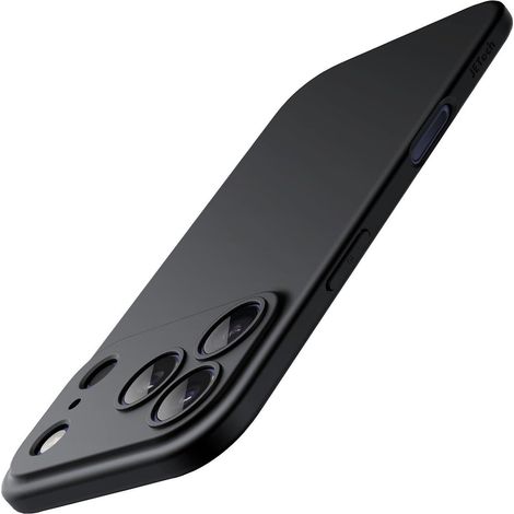 Coque de protection pour iPhone 17 Pro 6,3 pouces, ultra-fine, mate, protection caméra, noir (1/5)