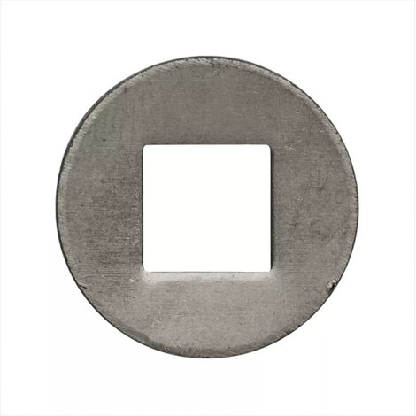 Rondelle acier trou carré - METALUX - Carré de 6 mm