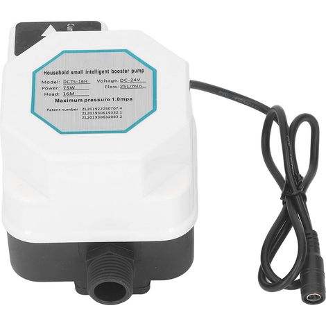 24-V-ABS-Druckerhöhungspumpe G1/2, leise, automatisch, für Dusche, Garten und Haushalt – 100–240 V, 75 W mit EU-Stecker (1/5)