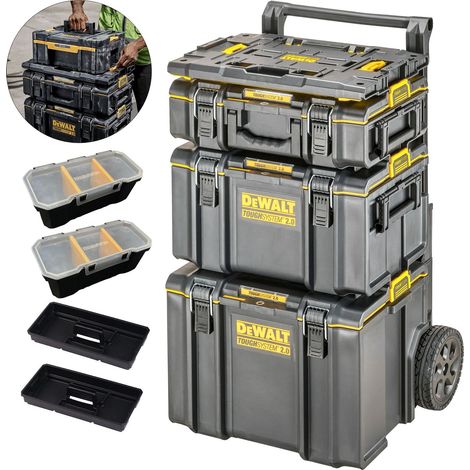 Dewalt Toughsystem 2 Rolling Mobile Tool Storage Box Trolley + Tstak Adaptor (1/5)