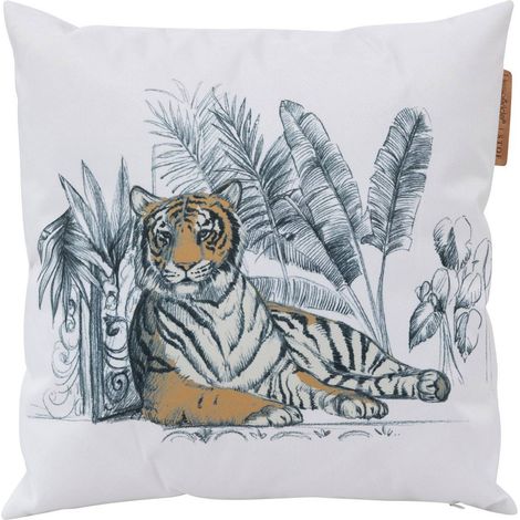 Cuscino per esterni maoria, motivo tigre, 40 x 40 cm, poliestere - Hespéride (1/2)