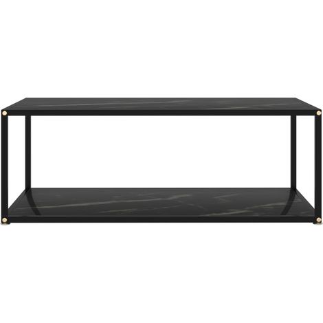 Maison Exclusive - Couchtisch Schwarz 100x50x35 cm Hartglas