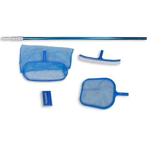 Maison Exclusive - Set pulizia piscina spazzola 2 schiumatoi foglie 1 palo telescopico