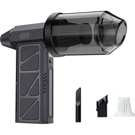 Mini ventilatore portatile ad alta potenza (130.000 giri/min) con luce LED, display digitale e 4 velocità, ideale per il campeggio e per spolverare. - AquaForge (1/5)