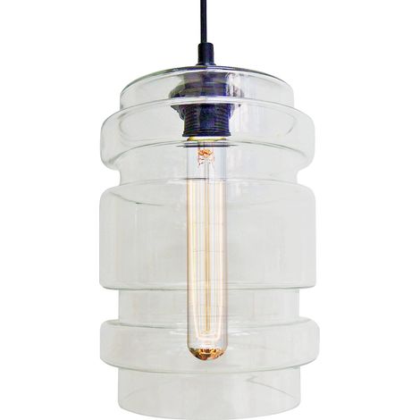 Lampada a sospensione Candellux Decorado nero vetro Ø17 E27 (1/2)
