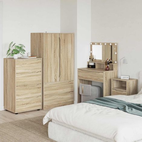 vidaXL Stauraumschränke Sonoma-Eiche 60 x 48 x 105 cm Holzwerkstoff (1/5)