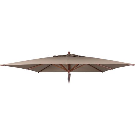 [NON UTILIZZATO] Telo copertura per ombrellone in legno HHG-502b, telo copertura, quadrato 3x3 m, poliestere 3 kg, taupe (1/5)
