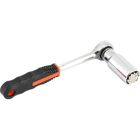 Clé à douille universelle 9-21mm, cliquet 3/8in multifonction, embout de serrage, outil de perçage, jeu de clés à douilles pour boulons, usage professionnel. (1/5)