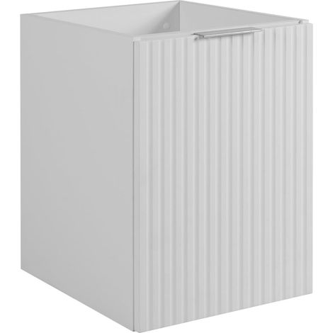 Mobile da bagno, Bianco + maniglia argento, 40 x 57 x 46 cm (1/5)
