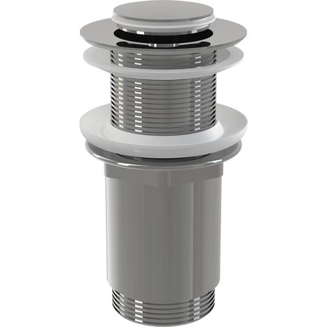 Alcadrain Ablaufventil für die Waschbecken CLICK/CLACK 5/4" Ganzmetal ohne Überlauf, Kleiner Stopfen