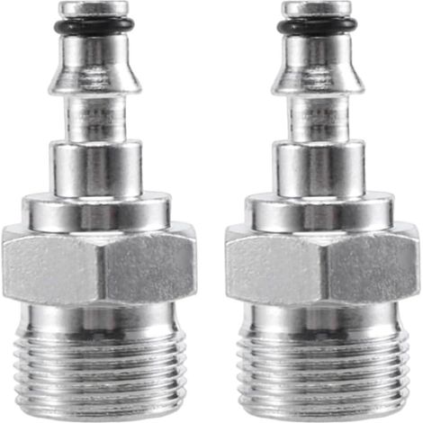 Set mit 2 Schnellkupplungsadaptern für Edelstahl-Schläuche, geeignet für M22-Hochdruckreiniger, bruchsicher, schnelle Befestigung, Gartenbewässerung (1/5)