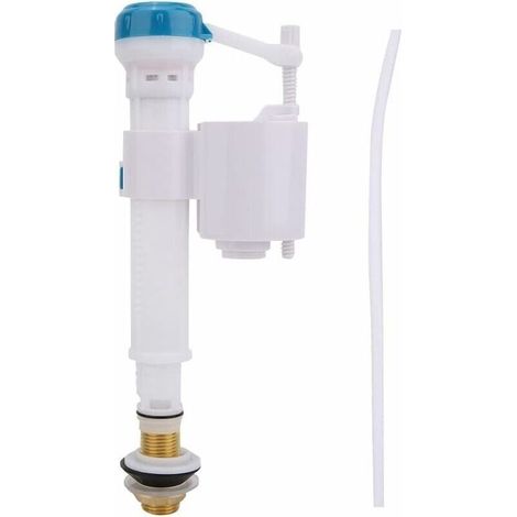 Robinet flotteur horizontal,Robinet flotteur réversible pour alimentation WC,Vannes de Chasse d'eau de Toilette Bouton Poussoir Vanne de Remplissage Double Chasse Bleu et Blanc G1/2(G1/2)-LIAIKI (1/5)