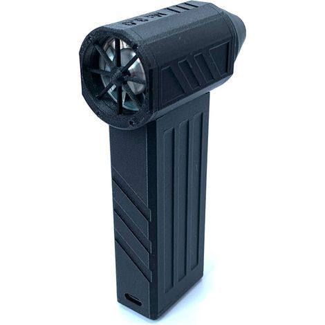 28,8 mm Hochleistungs-Jet-Lüfter mit leisem, bürstenlosem Motor (110.000 U/min) und Turbofan-Gebläse-Reiniger. USB-C-Anschluss mit Unterstützung für PD-Schnellladeprotokoll. (1/5)