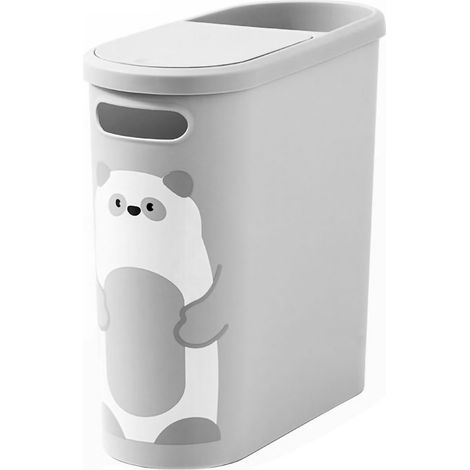 Pedaleiere per Rifiuti con Motivo Animale – Coperchio Ermetico e Portasacco Antiscivolo – Plastica PP Rinforzata Resistente all'Umidità – Design Moderno per Bagno e Soggiorno (1/5)