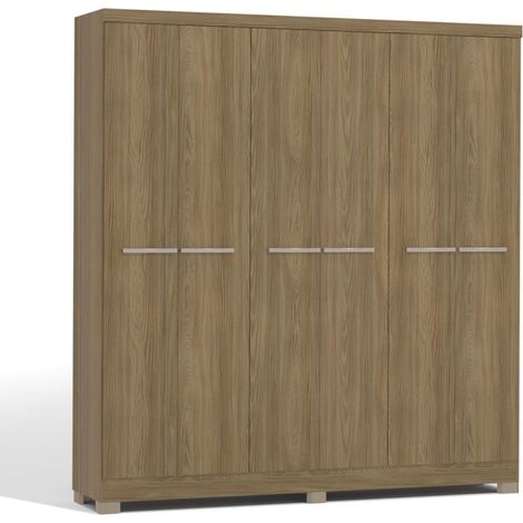 Armario Vestidor 6 Puertas Walk - Nogal