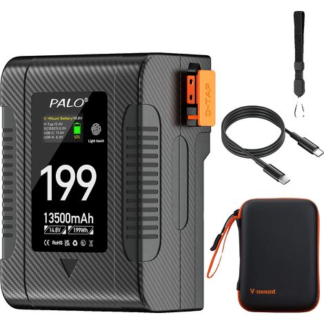 Batería V-Mount, capacidad de 13500 mAh, carga rápida, BP-199W-C (1/2)