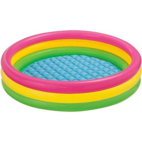 Piscine enfant gonflable ronde 114 x 25 cm – Vinyle résistant 0,20 mm – Capacité 136 L – Utilisation à partir de 2 ans - R991911 (1/5)
