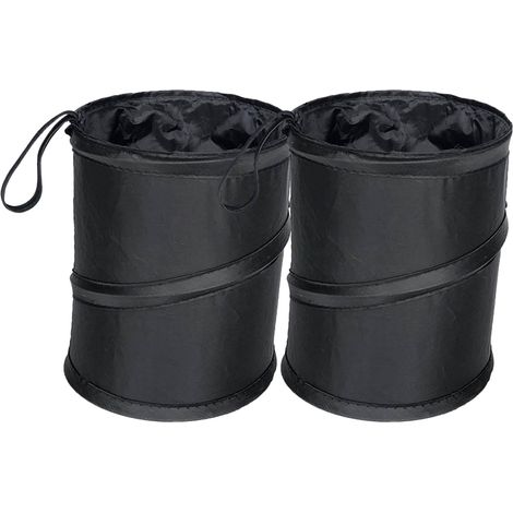Lot de 2 sacs poubelles pour voiture Mini poubelle de voiture pliable et popup Poubelle suspendue étanche