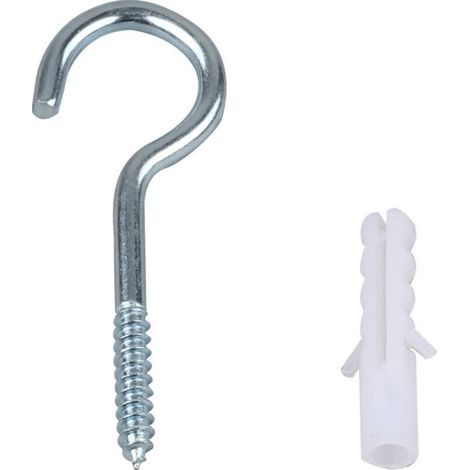 10 Pièce Crochets à Visser Inox, Plafond Vis Crochet, Piton à Visse, Avec 10 PCS Chevilles Kit, Pour Lustres, L'artisanat (1/5)